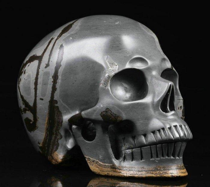 AFBEELDING JASPER SKULL “Hoge kwaliteit” Gesneden schedel -, Antiek en Kunst, Curiosa en Brocante