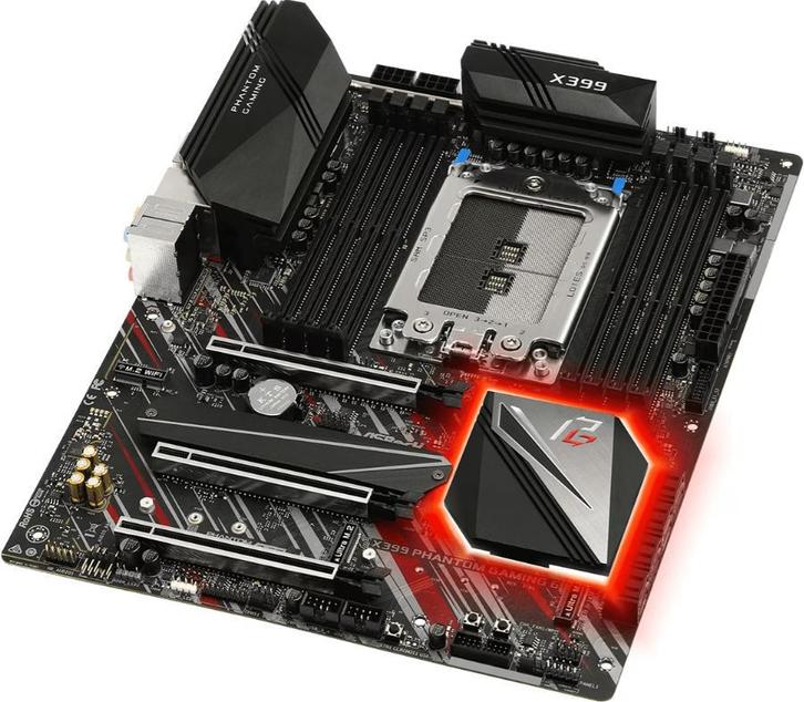 ASRock X399 Phantom Gaming 6 AMD TR4 ATX Threadripper, Computers en Software, Moederborden, DDR4, AMD, Zo goed als nieuw, Ophalen of Verzenden