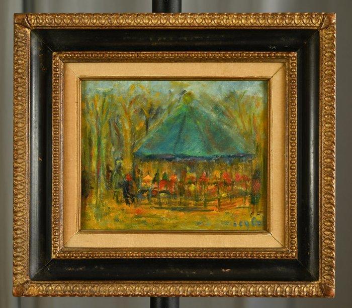 Lyne Seybel (1919-2009) - Le manège, Antiek en Kunst, Kunst | Schilderijen | Klassiek