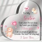 Hart van epoxy met decoratie to my sister 10*1 cm, Hobby en Vrije tijd, Ophalen of Verzenden, Nieuw