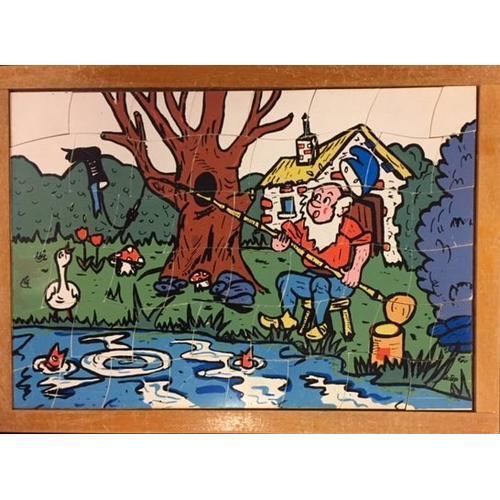 Vintage puzzel kabouter vist (zie afbeelding), Boeken, Schoolboeken, Nieuw, Verzenden