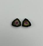 2 pcs Groen, Rood, Tweekleurig, Wit Toermalijn - 7.87 ct -, Sieraden, Tassen en Uiterlijk, Edelstenen, Nieuw