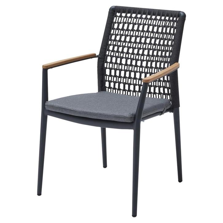 Salta dining tuinstoel rope aluminium antraciet stapelbaar, Tuin en Terras, Tuinstoelen, Nieuw, Ophalen of Verzenden