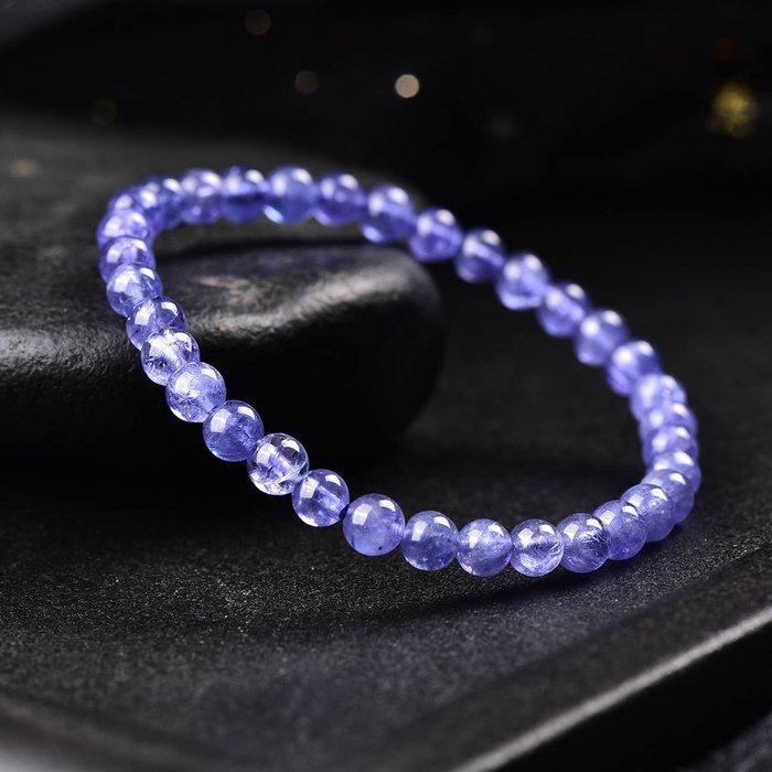 ALGT Gecertificeerd - Natuurlijke Tanzaniet Armband -, Verzamelen, Mineralen en Fossielen