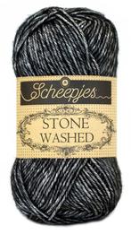 Scheepjes Stone Washed - 803 black onyx - Katoen Garen, Ophalen of Verzenden, Nieuw