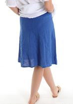 Blauwe rok van linnen, met 2 zakken en elastische talie, Kleding | Dames, Rokken, Nieuw