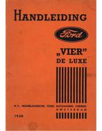 1938 FORD VIER DE LUXE INSTRUCTIEBOEKJE NEDERLANDS