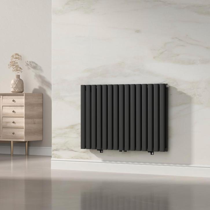 [neu.haus] Designradiator Nore 60x90x7,8 cm zwart, Doe-het-zelf en Verbouw, Verwarming en Radiatoren, Verzenden