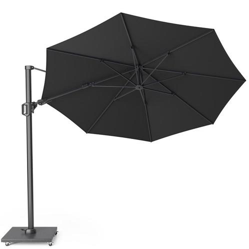 Challenger T2 premium zweefparasol 350 cm rond faded black, Tuin en Terras, Parasols, Nieuw, Ophalen of Verzenden