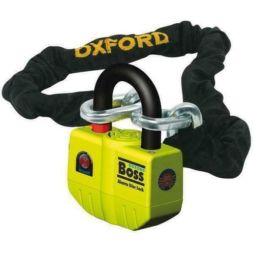 Motorslot Oxford Boss Alarm met 120cm | Gratis verzending!, Motoren, Accessoires | Sloten, Nieuw, Verzenden