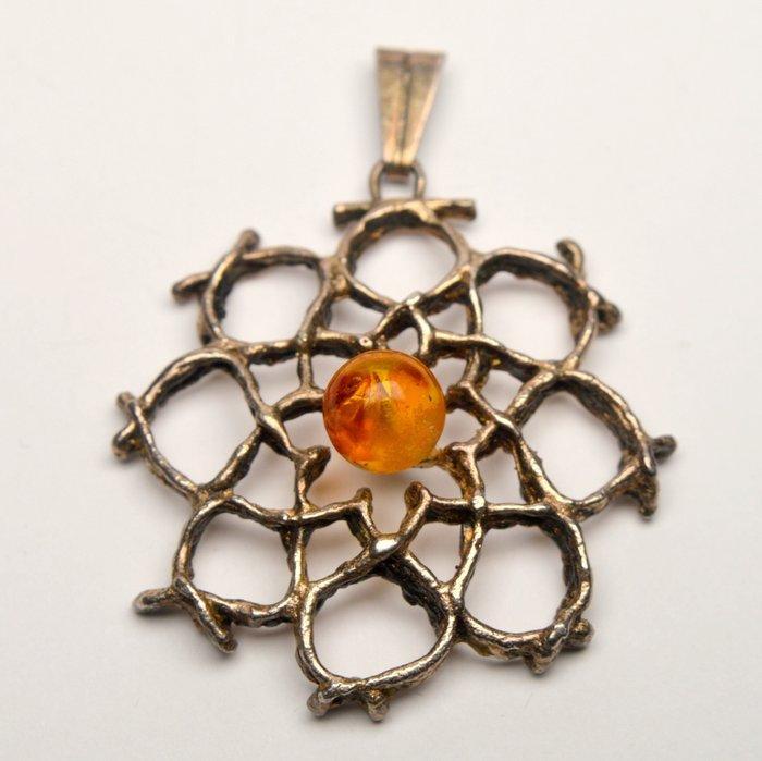 Zonder minimumprijs - Hanger 835 zilver Barnsteen - Noorse, Sieraden, Tassen en Uiterlijk, Antieke sieraden
