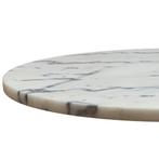 Bijzettafel salontafel marmer rond 55 cm metaal onderstel, Minder dan 50 cm, Nieuw, Minder dan 50 cm, Modern