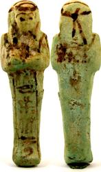 Ca 1065-945bc Egypt Tip 21st Dynasty green faience shabti..., Verzenden