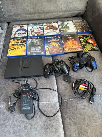 Sony - Playstation 2 (PS2) - Videogameconsole + games beschikbaar voor biedingen