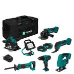 Gereedschapsset VPower 20V – 4.0Ah | Incl. 6 machines,, Doe-het-zelf en Verbouw, Gereedschap | Machine-onderdelen en Toebehoren