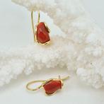 Bloedkoraal - Zilver - Oorbellen - CORALLO MEDITERRANEO, Antiek en Kunst