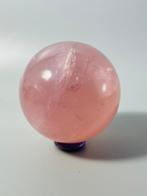 Rozenkwarts bol met ster - Premium kwaliteit - Ø 77mm-, Verzamelen, Mineralen en Fossielen