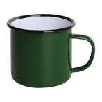 Emaille mok - Groen - 35 cl - 6 Stuks - DC396, Verzenden