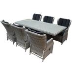 Darwin Menorca dining tuinset 220x100xH75 cm 7-delig, Ophalen of Verzenden, Nieuw, Wicker