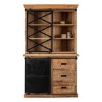 Buffetkast Mangohout Milan 100 X, Huis en Inrichting, Kasten | Buffetkasten, 100 tot 150 cm, Nieuw, Industriële meubels, 25 tot 50 cm