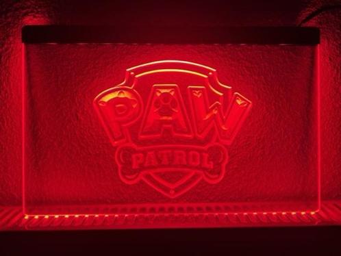 Paw patrol pawpatrol neon bord lamp LED verlichting *ROOD*, Huis en Inrichting, Lampen | Overige, Nieuw, Verzenden
