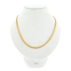Tricolor gouden fantasieschakel ketting | 45,5 cm (geelgoud), Ophalen of Verzenden, Gebruikt, Overige kleuren, Goud