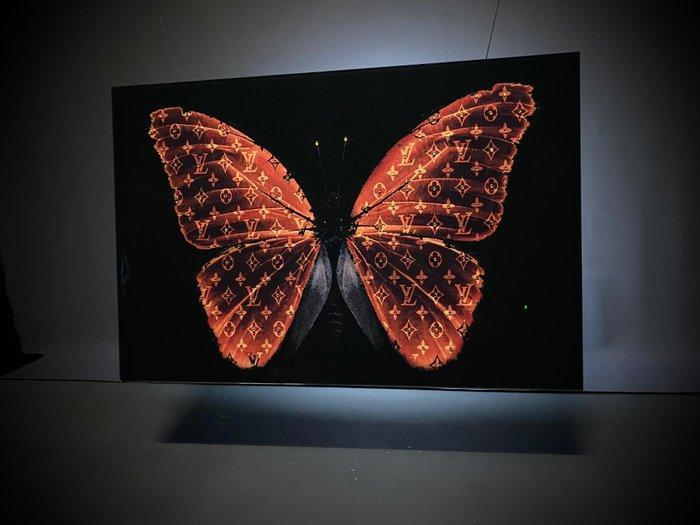 Mike Blackarts - Luxurious Flame Orange Butterfly with, Antiek en Kunst, Kunst | Schilderijen | Modern