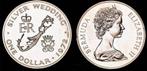 Bermuda 1 dollar 1972- Silver wedding 1972 zilver, Postzegels en Munten, Munten | Amerika, Verzenden