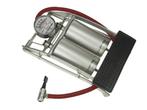 Voetpomp met Dubbele Cilinder en Manometer - Zilver 6,9 Bar, Caravans en Kamperen, Kampeeraccessoires, Nieuw