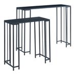 Console tafel Ørsta set van 2 zwart [en.casa], Huis en Inrichting, Verzenden, Nieuw