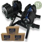 Verstelbare Dumbbells Set 40KG | WOLV, Sport en Fitness, Verzenden, Nieuw, Benen, Dumbbell