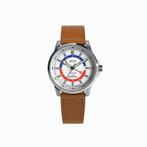 Jeux Horloge - Jeux Horloge Voyage GMT – Blanc Leather, Nieuw