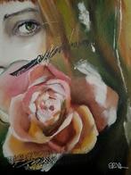 Beatrice Riva - Mysterious Spirits - 4 opere su carta 25x25, Antiek en Kunst, Kunst | Schilderijen | Modern
