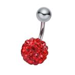 Fako Bijoux® - Navelpiercing - Disco Dots - Rood, Verzenden, Nieuw