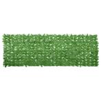 vidaXL Balkonscherm met groene bladeren 300x100 cm, Verzenden, Nieuw