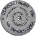 Ghana. 10 Cedis 2023 Phoenix Chronicles of Fire Antique
