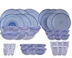 2dekans | Bjorn Servies Pattern Blue 42 delig, Ophalen of Verzenden, Zo goed als nieuw