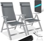 KESSER® Tuinstoel Opklapbaar - Set van 2 - Antislip - Grijs, Verzenden, Nieuw