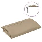 Zweefparasol Doek Taupe 300cm - Tweedekansje! (parasoldoek), Tuin en Terras, Parasols, Nieuw, Ophalen of Verzenden, Zweefparasol