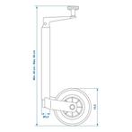 ProPlus Neuswiel voor aanhanger - kunststof velg - rubber..., Auto diversen, Aanhangwagen-onderdelen, Ophalen of Verzenden, Nieuw