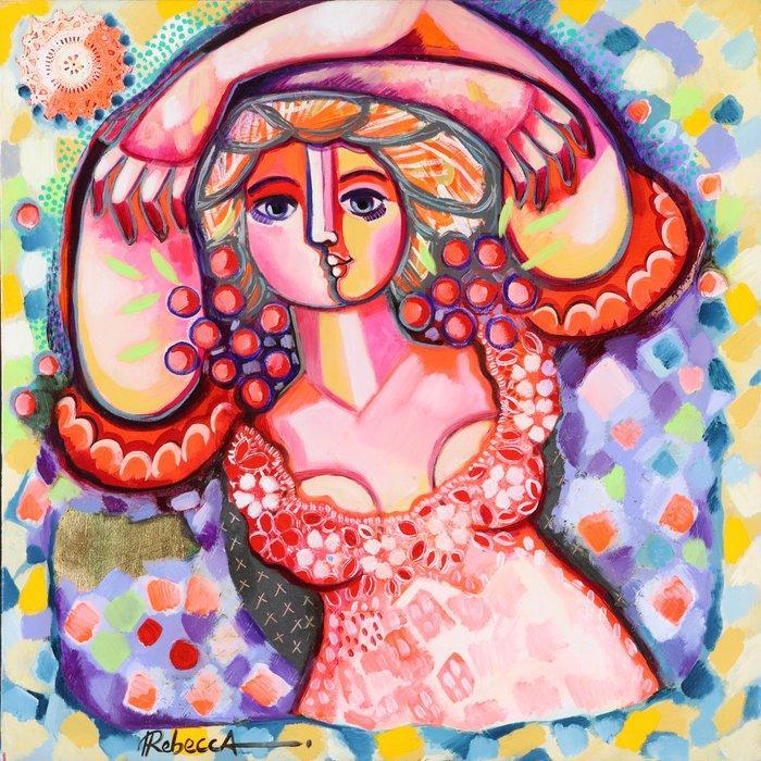 Rebecca de Cachard (1969) - Jolie a Croquer, Antiek en Kunst, Kunst | Schilderijen | Modern