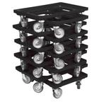 Dolly 60x40x15 Zwart met 4 rubberen zwenkwielen, Nieuw - Set, Ophalen of Verzenden