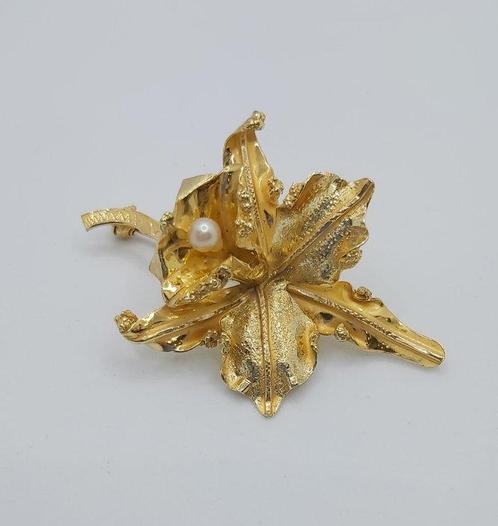 Speld - 18 karaat Geel goud Parel, Sieraden, Tassen en Uiterlijk, Antieke sieraden