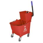 Jantex | 30ltr dweilemmer met voetpedaalontgrendeling | rood, Verzenden