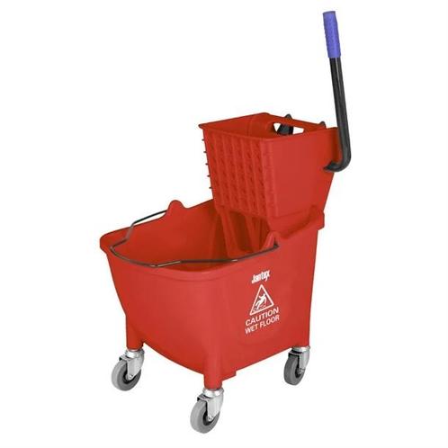 Jantex | 30ltr dweilemmer met voetpedaalontgrendeling | rood, Zakelijke goederen, Horeca | Overige, Verzenden