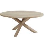 Louvre dining tuintafel 160 cm rond teak Taste4SO, Tuin en Terras, Tuintafels, Ophalen of Verzenden, Nieuw, Teakhout