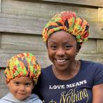 Afrikaanse Kente Print Slaapmuts (Moeder + Dochter / Mommy &, Nieuw, Ophalen of Verzenden