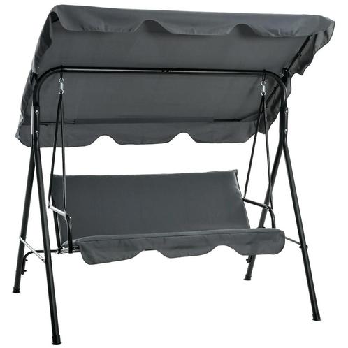 TRUUSK Outsuuny Hollywoodschommel Met Zitkussen, 3-zits Tuin, Tuin en Terras, Overige Tuin en Terras, Nieuw, Verzenden