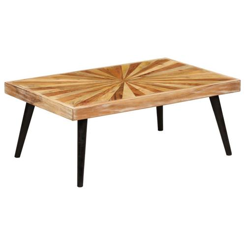 vidaXL Salontafel 90x55x36 cm massief mangohout, Huis en Inrichting, Tafels | Salontafels, 50 tot 100 cm, Nieuw, Overige houtsoorten