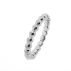 18 Krt. Witgouden aanschuif ring met bolletjes, Sieraden, Tassen en Uiterlijk, Ringen, Gebruikt, Overige kleuren, Ophalen of Verzenden